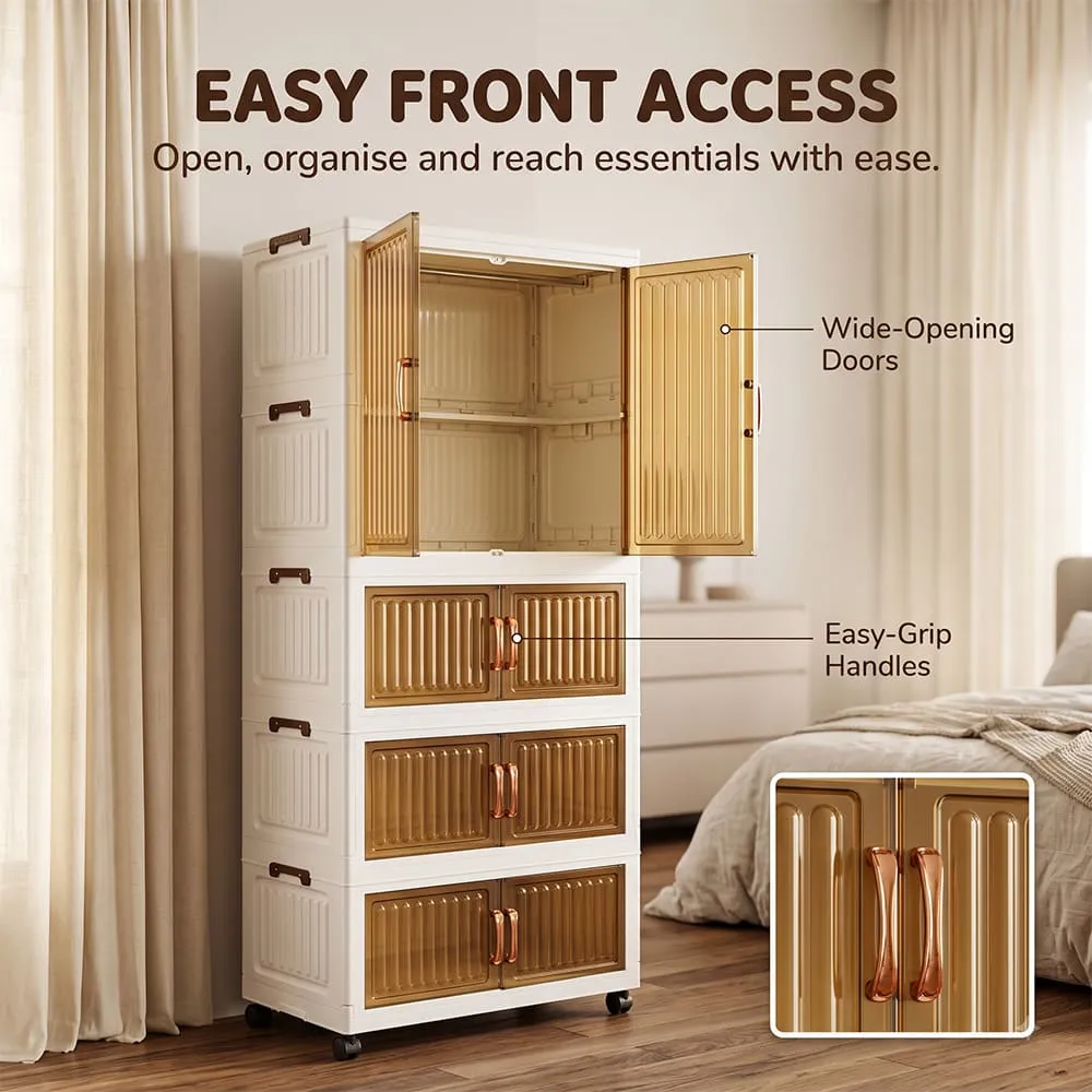 easy front access Foldable Storage Cabinets Transparent 1 Wardrobe 3 Folding Boxes easy front access Foldable Storage Cabinets Transparent 1 Wardrobe 3 Folding Boxes
