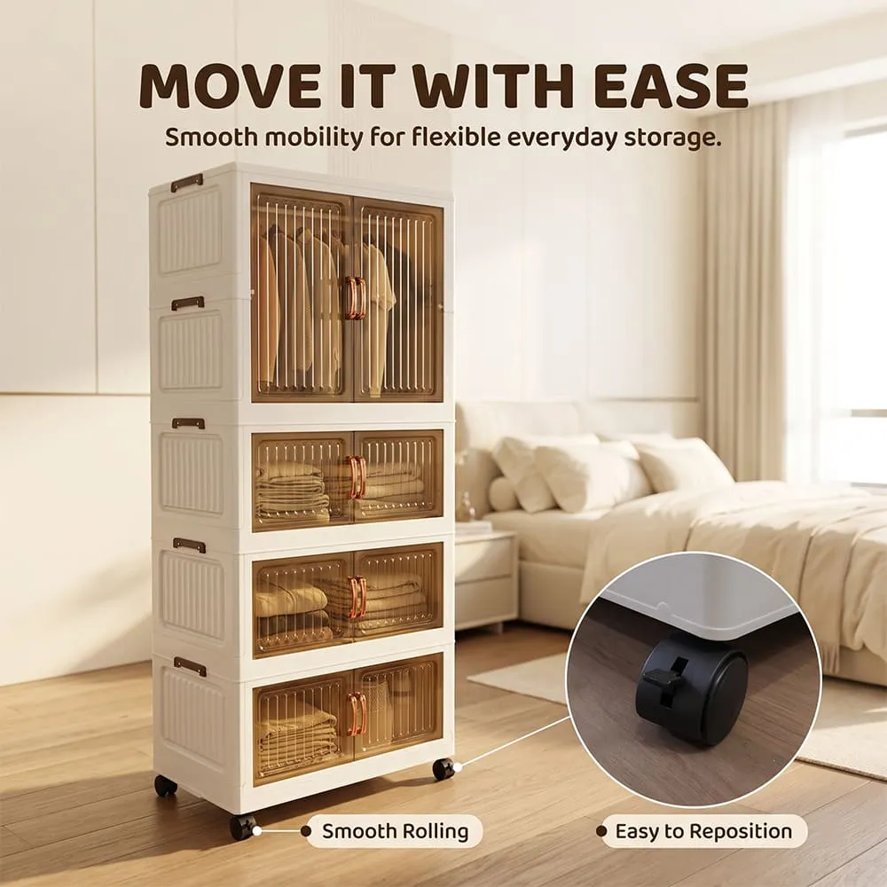 easy moving Foldable Storage Cabinets Transparent 1 Wardrobe 3 Folding Boxes easy moving Foldable Storage Cabinets Transparent 1 Wardrobe 3 Folding Boxes