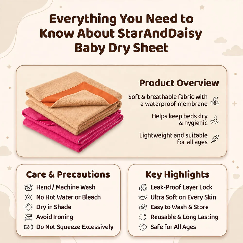 features of Baby Dry sheet orange pink