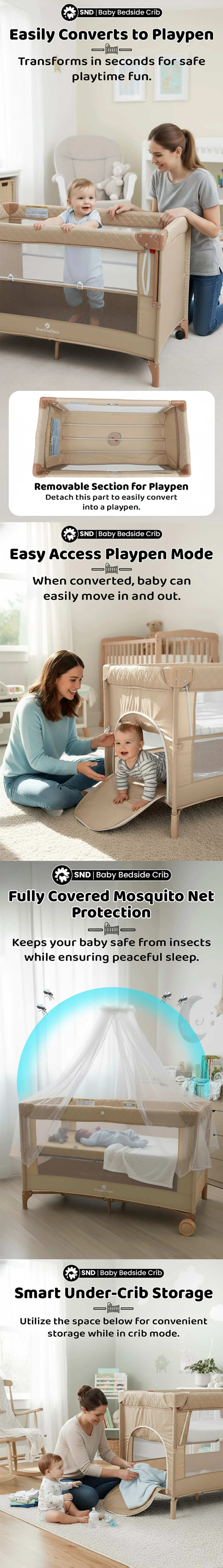 CozyCove Bedside Crib