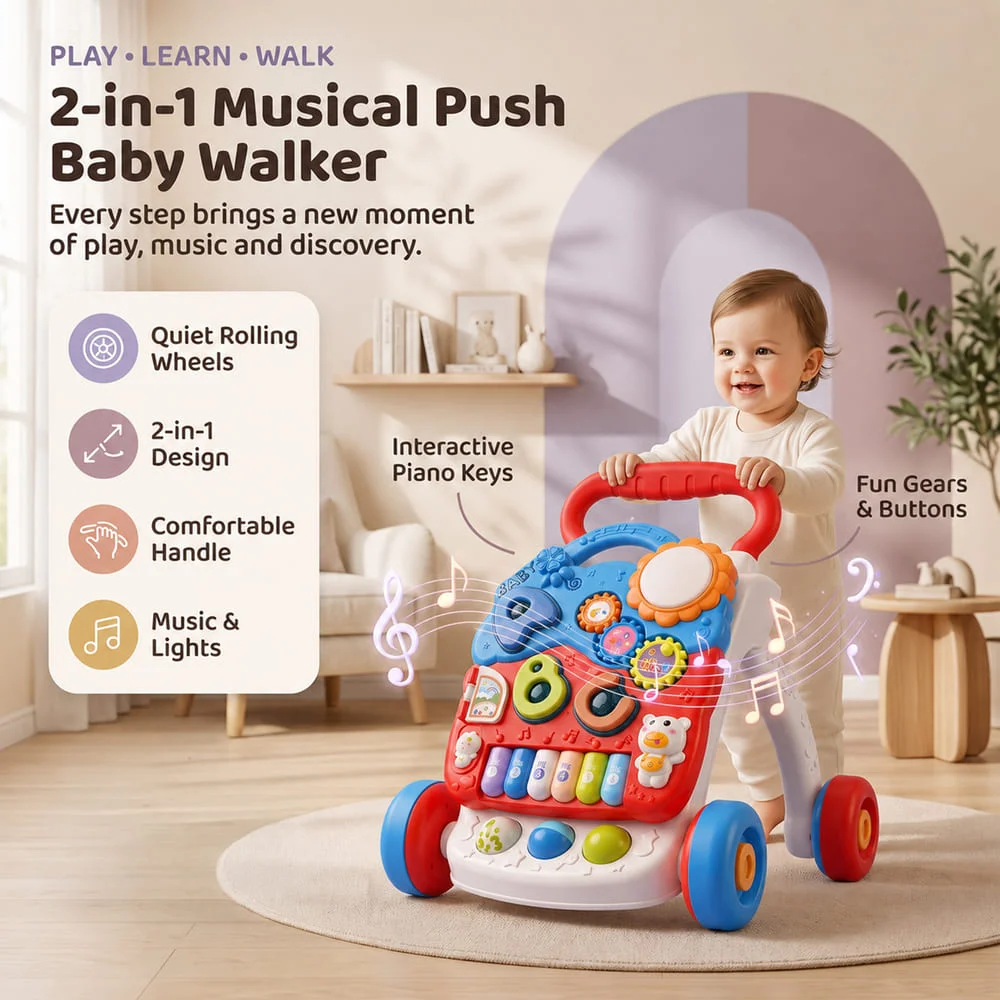 red push walker with piano main image
