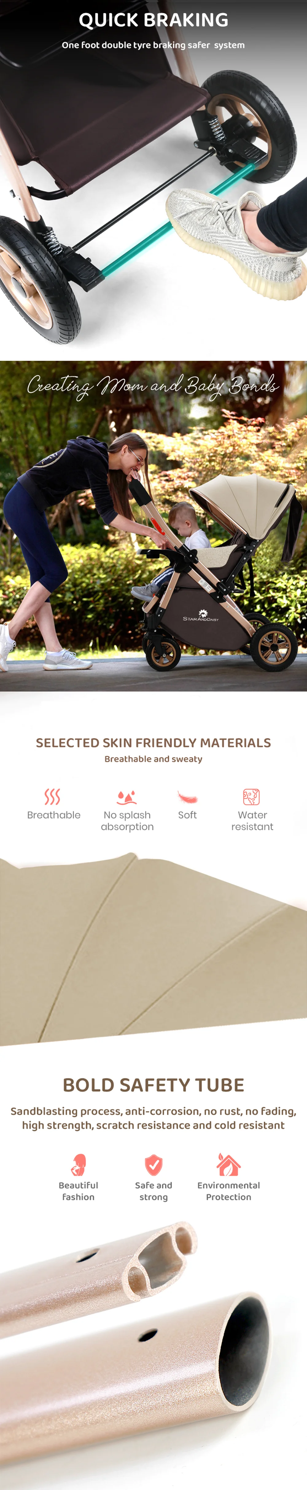 Baby Stroller With Storage Basket