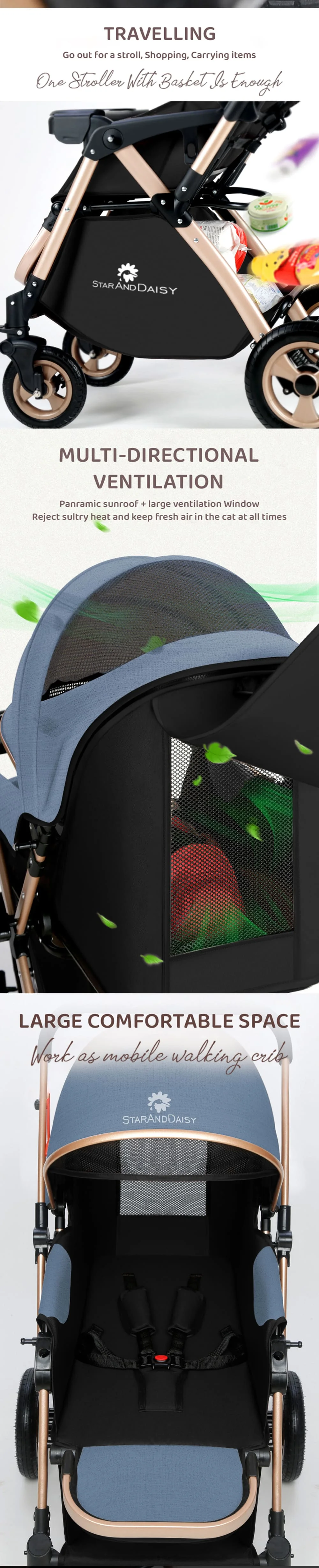 Foldable Baby Stroller For Travel