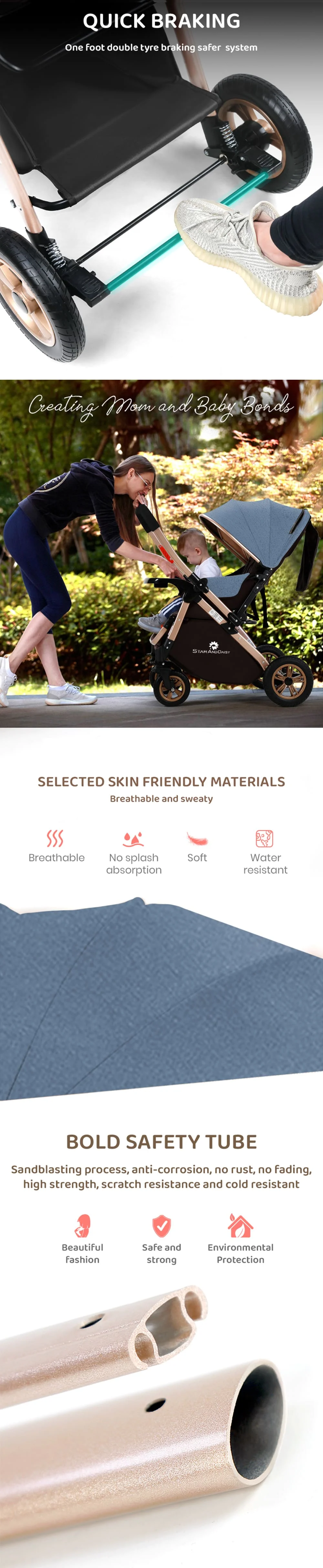 Baby Stroller With Storage Basket