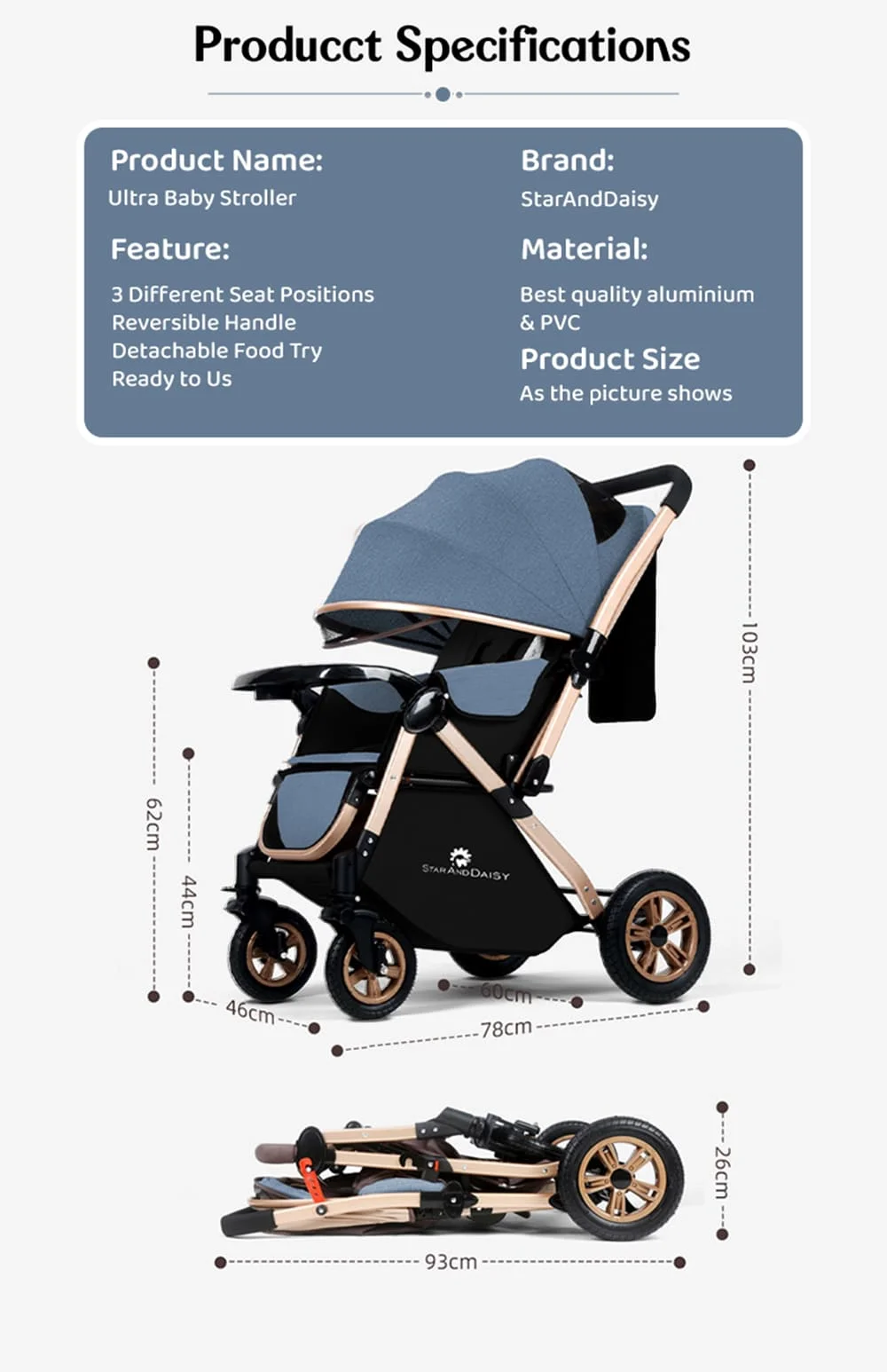 Specification of Baby Stroller