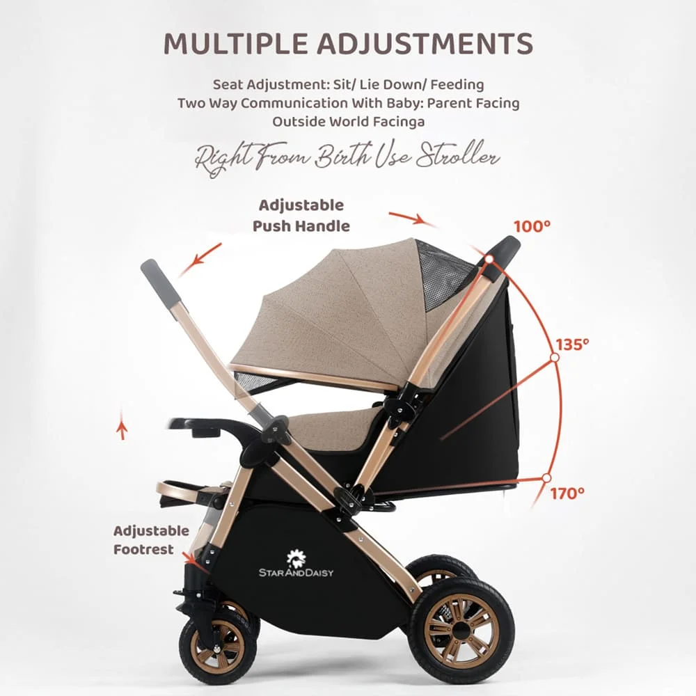 Baby Stroller With Safety Harness