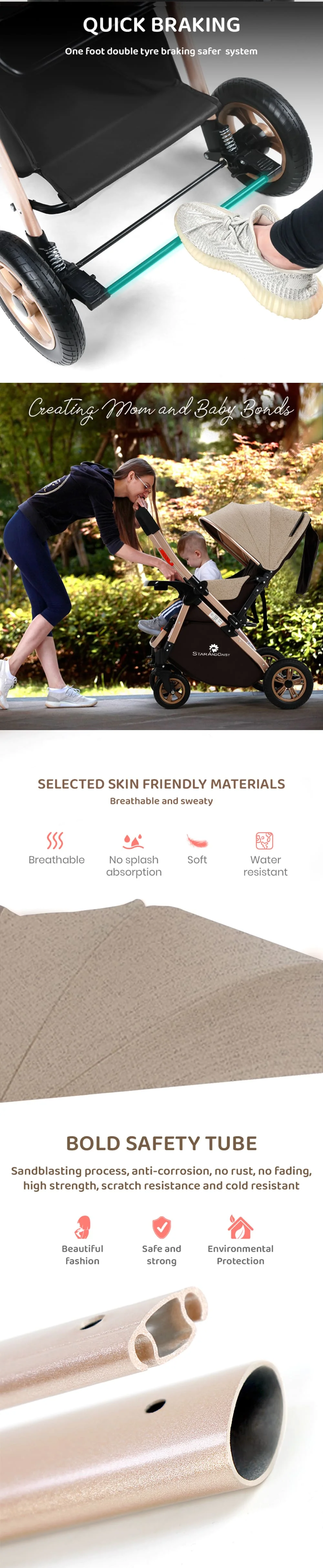 Baby Stroller With Storage Basket