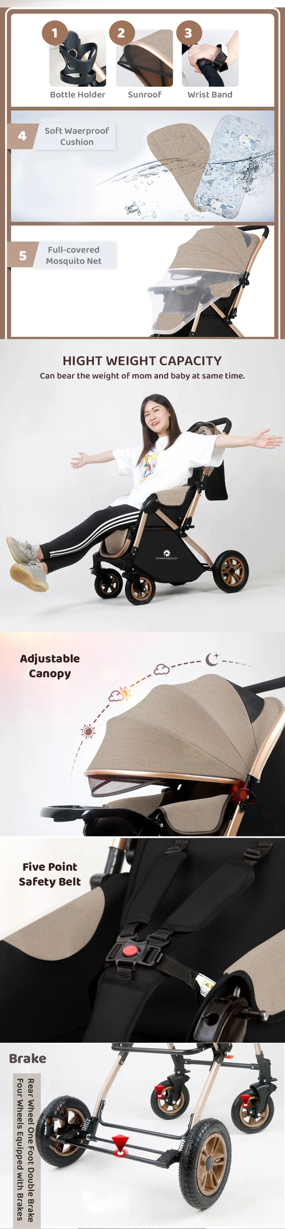 Reclining Seat Baby Stroller
