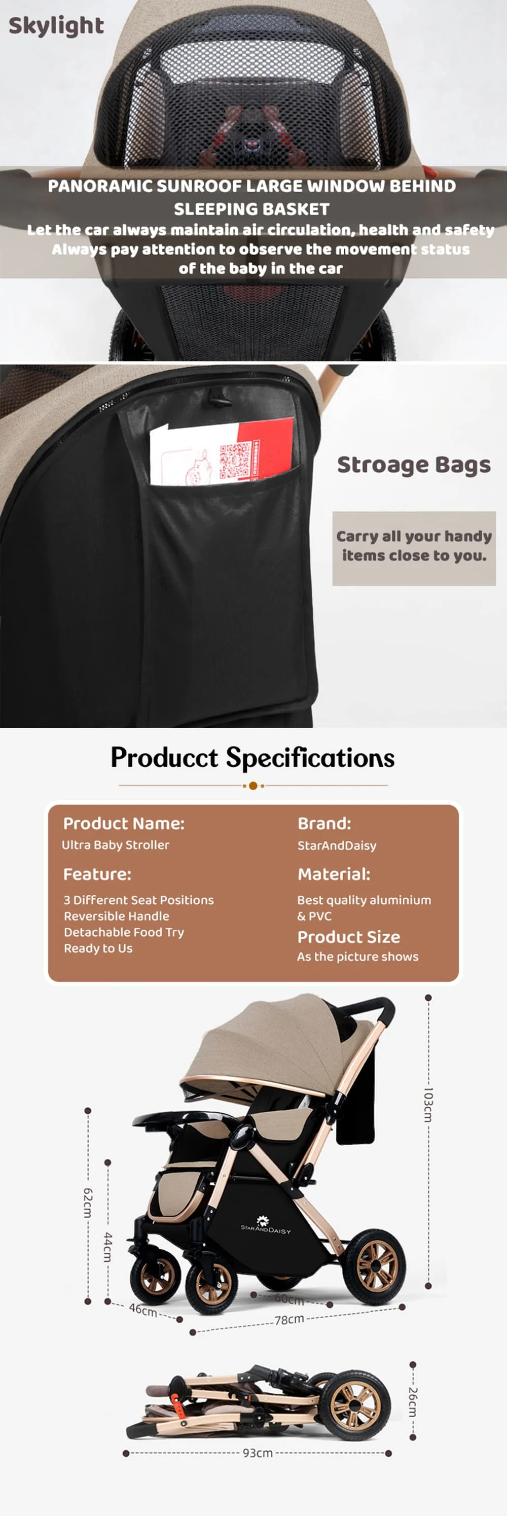 Specification of Baby Stroller