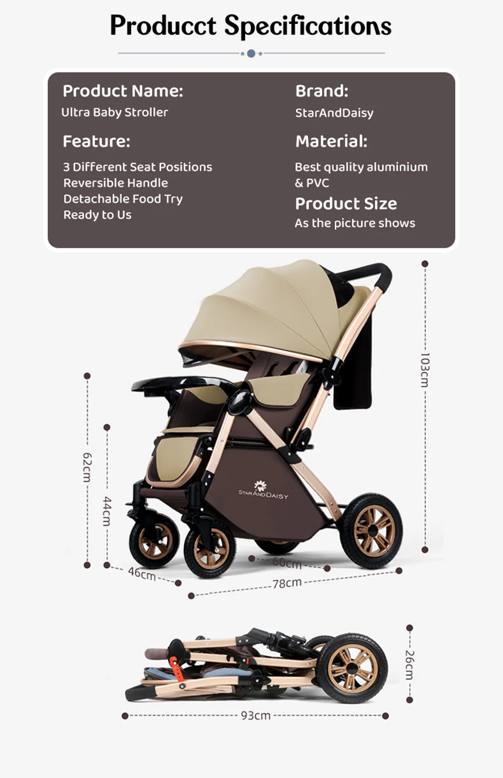 Specification of Baby Stroller