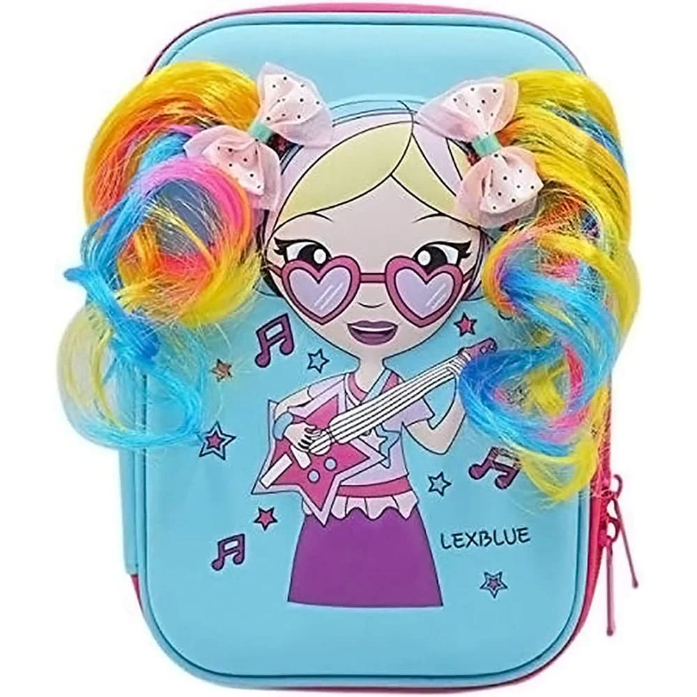 3D Pencil Case Girl Blue