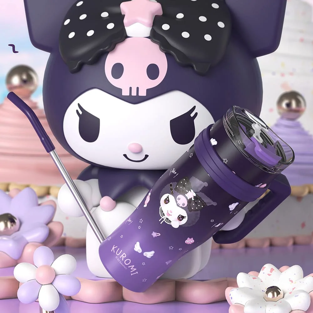 Cartoonistic stailess steel tumbler large size violet