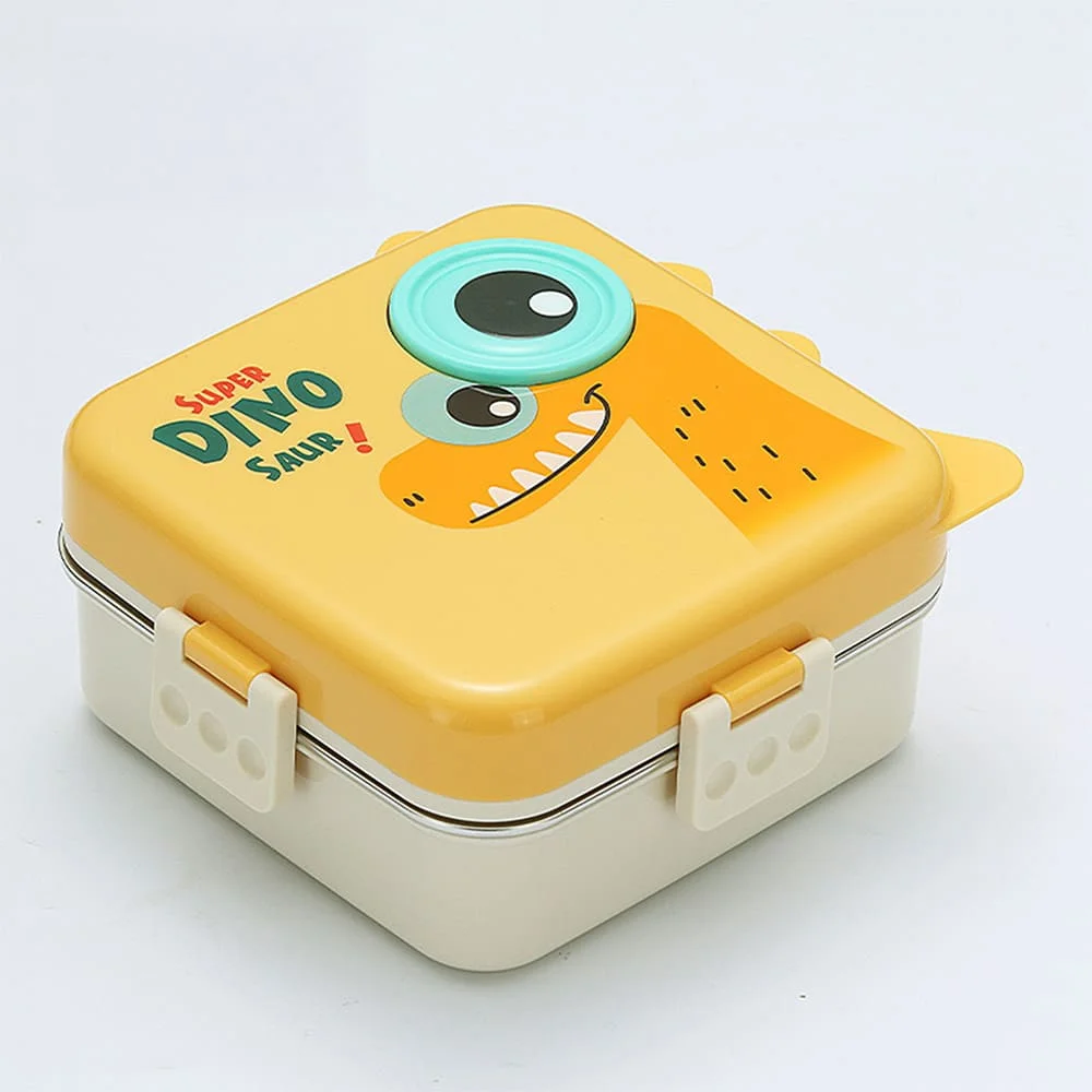 Eye Stainless Steel Lunch Box Yellow