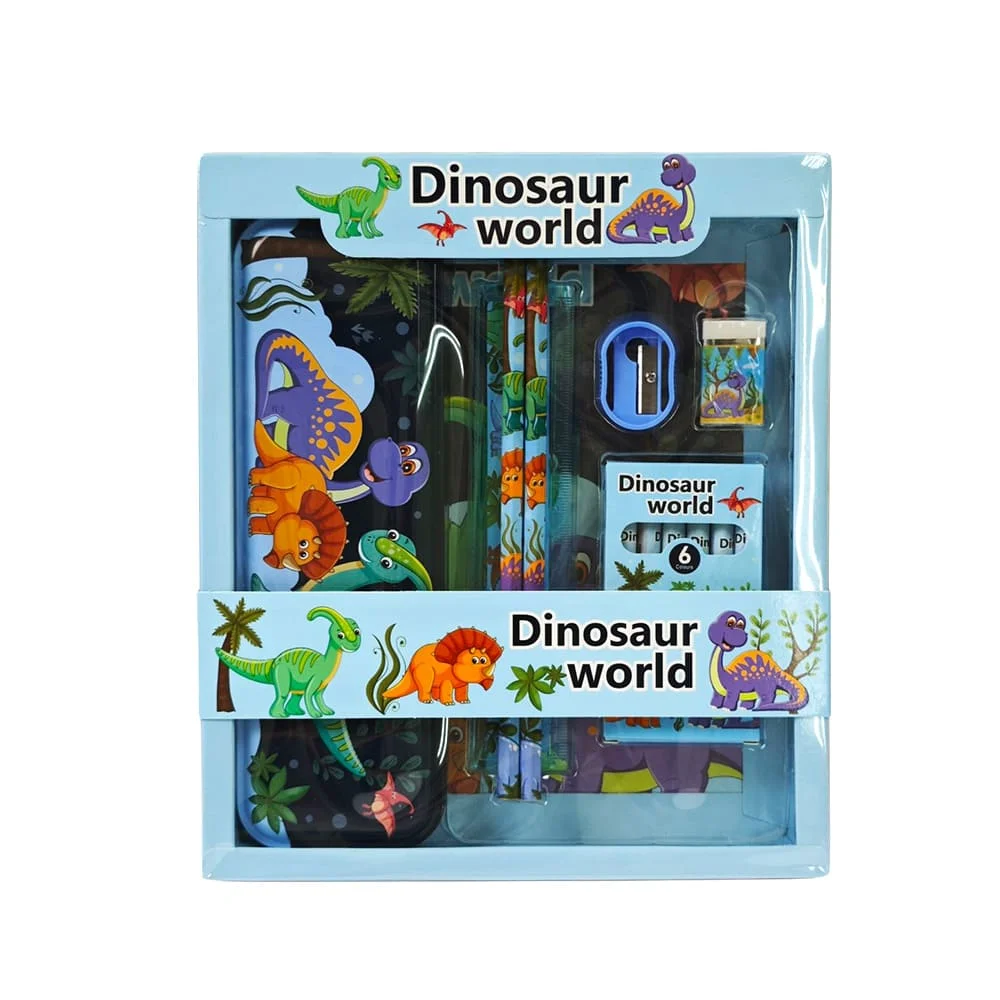 Stationart set sky blue dinosaur