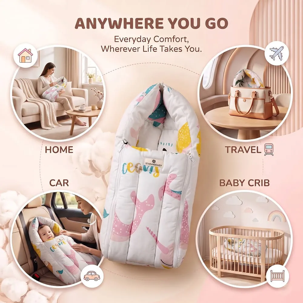 anywhere anytime baby sleeping bag ocean print