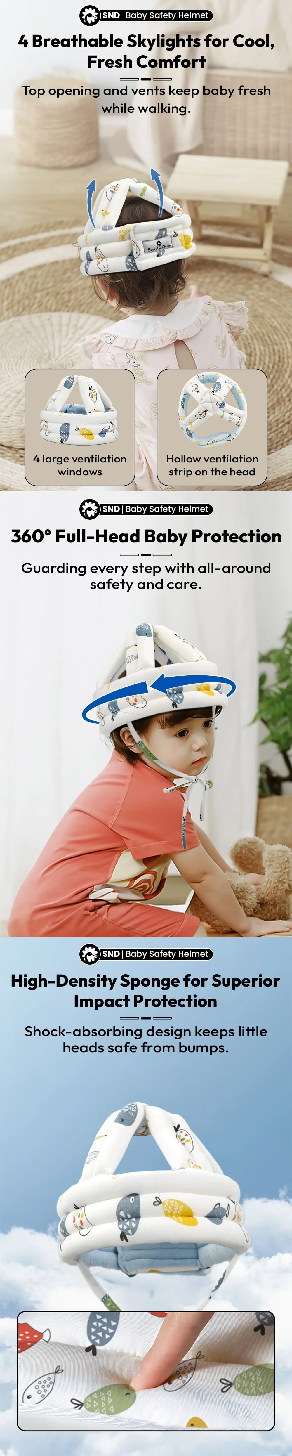 Baby safety helmet