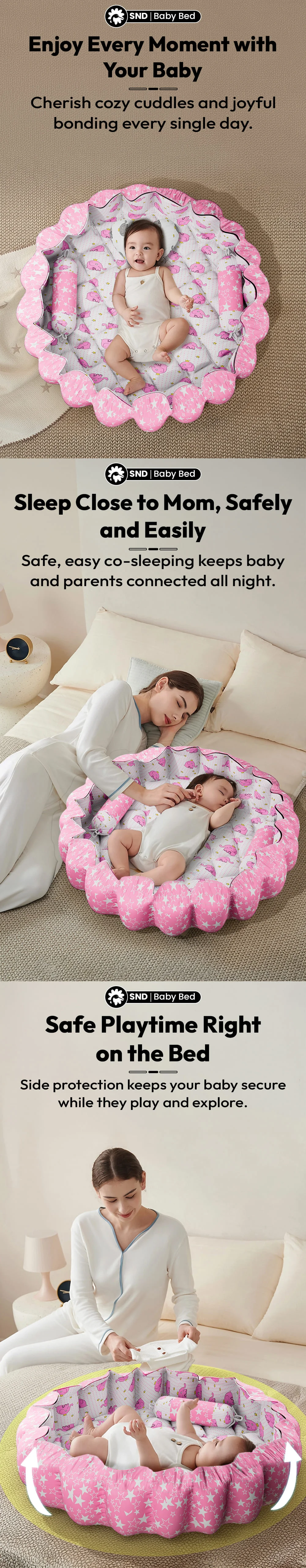 Baby round bed