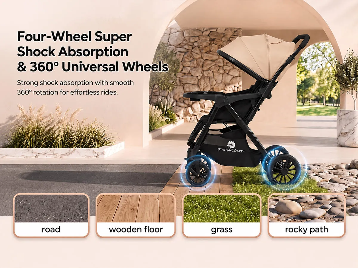 City Joy Baby Stroller with Reversible Handle