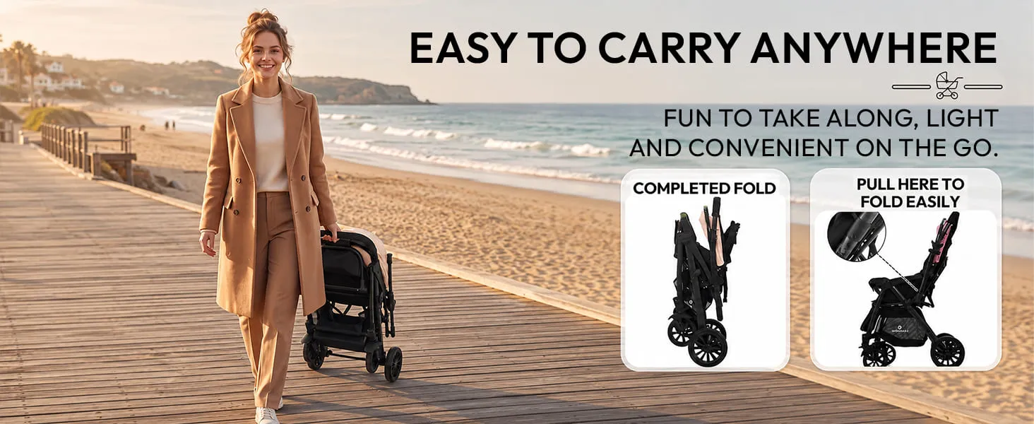 City Joy Baby Stroller with Reversible Handle