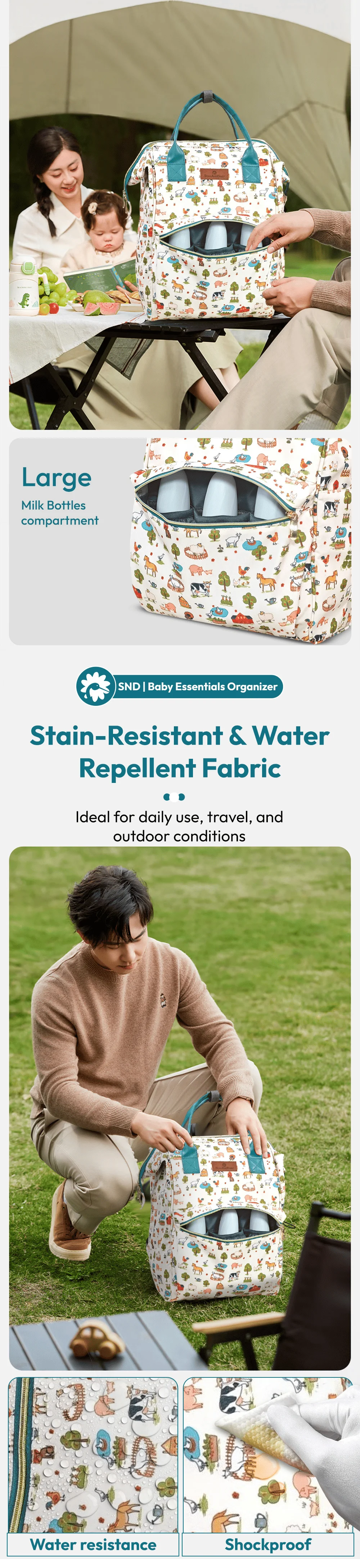 Baby diaper bag for travel