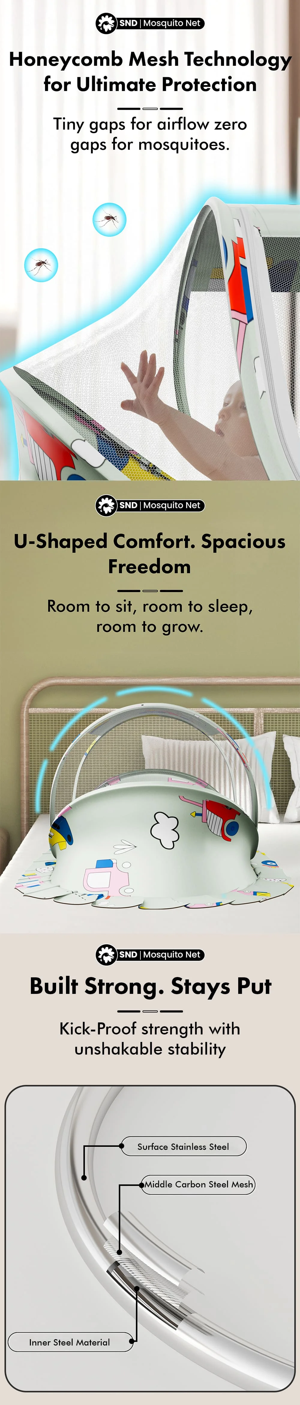 Baby Bedding with Mosquito Net