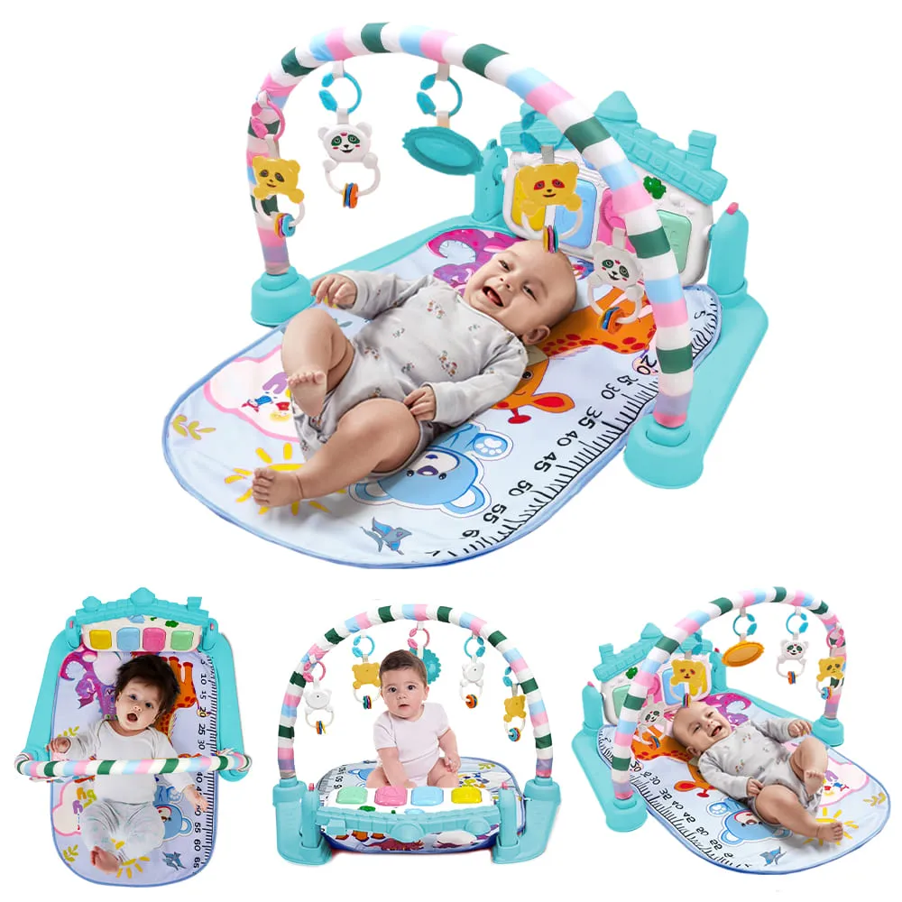 multifunctional baby piano playgym blue