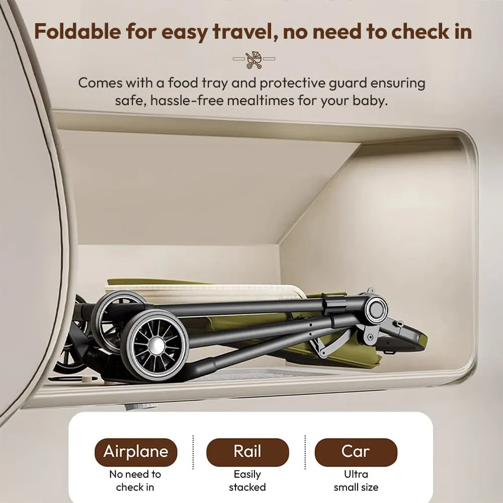 newnest-baby-stroller-green foldable feature