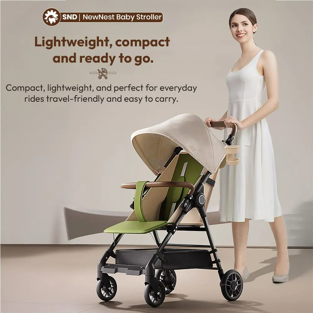 newnest-baby-stroller-green lightweight design