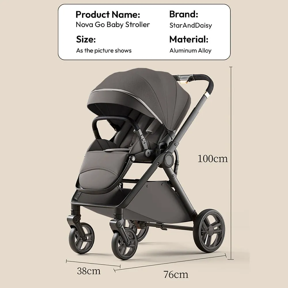 nova baby stroller grey dimension