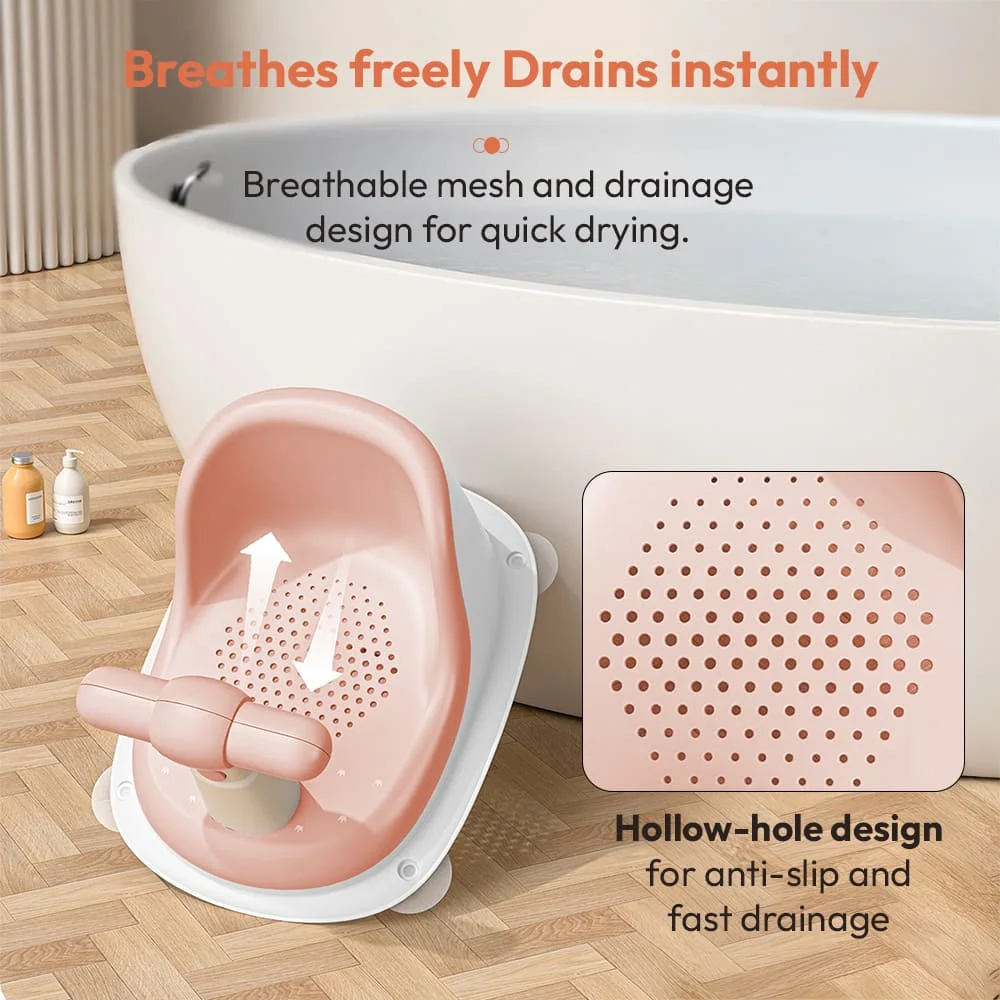 Bath seat with detachable handle