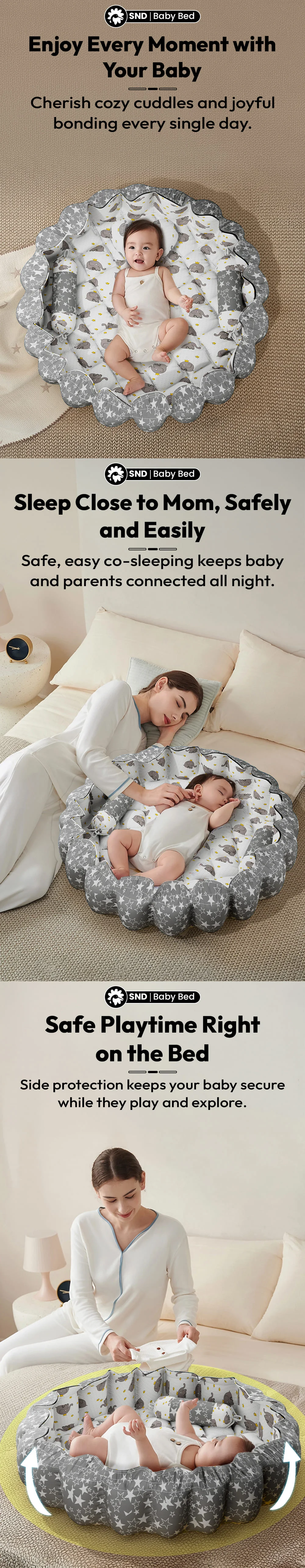 Baby round bed