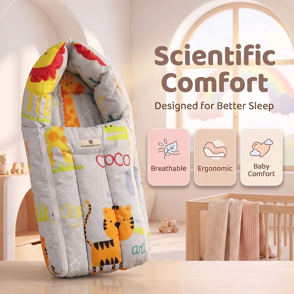 scientific comfort baby sleeping bag animal print