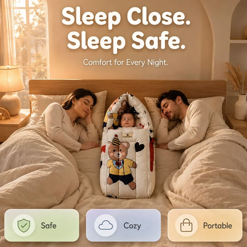 sleep safe sleep close baby sleeping bag bunny print