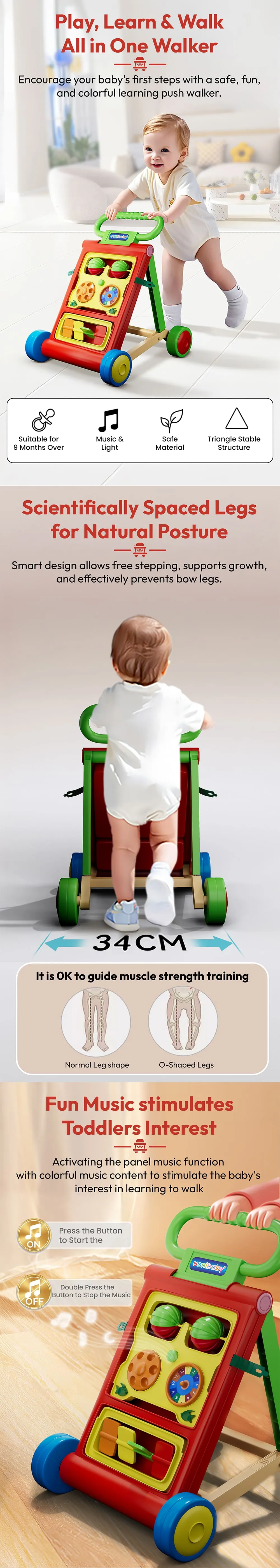 Uonibaby Push Walker