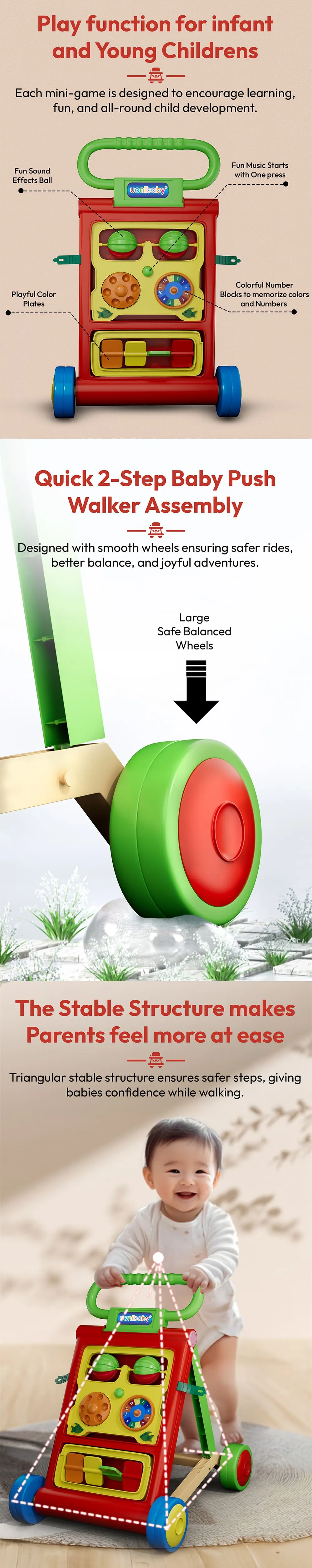 Uonibaby Push Walker