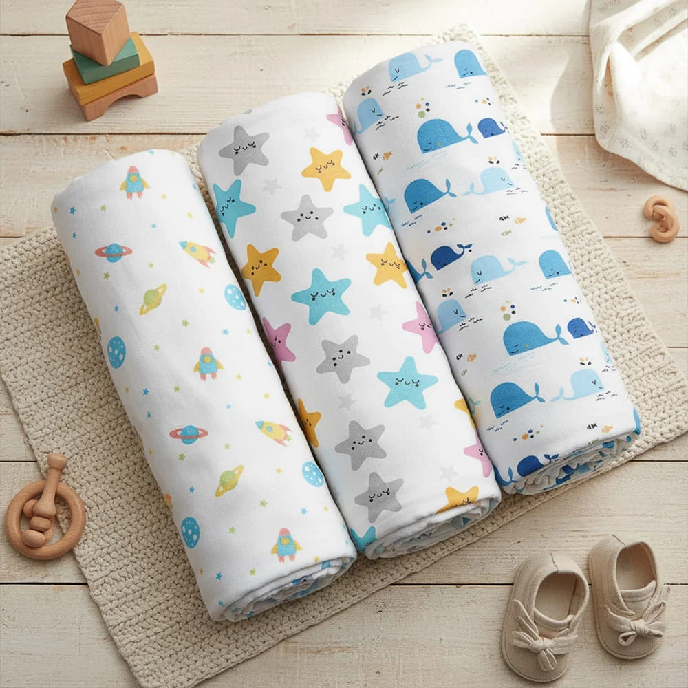 swaddle star, space, fish