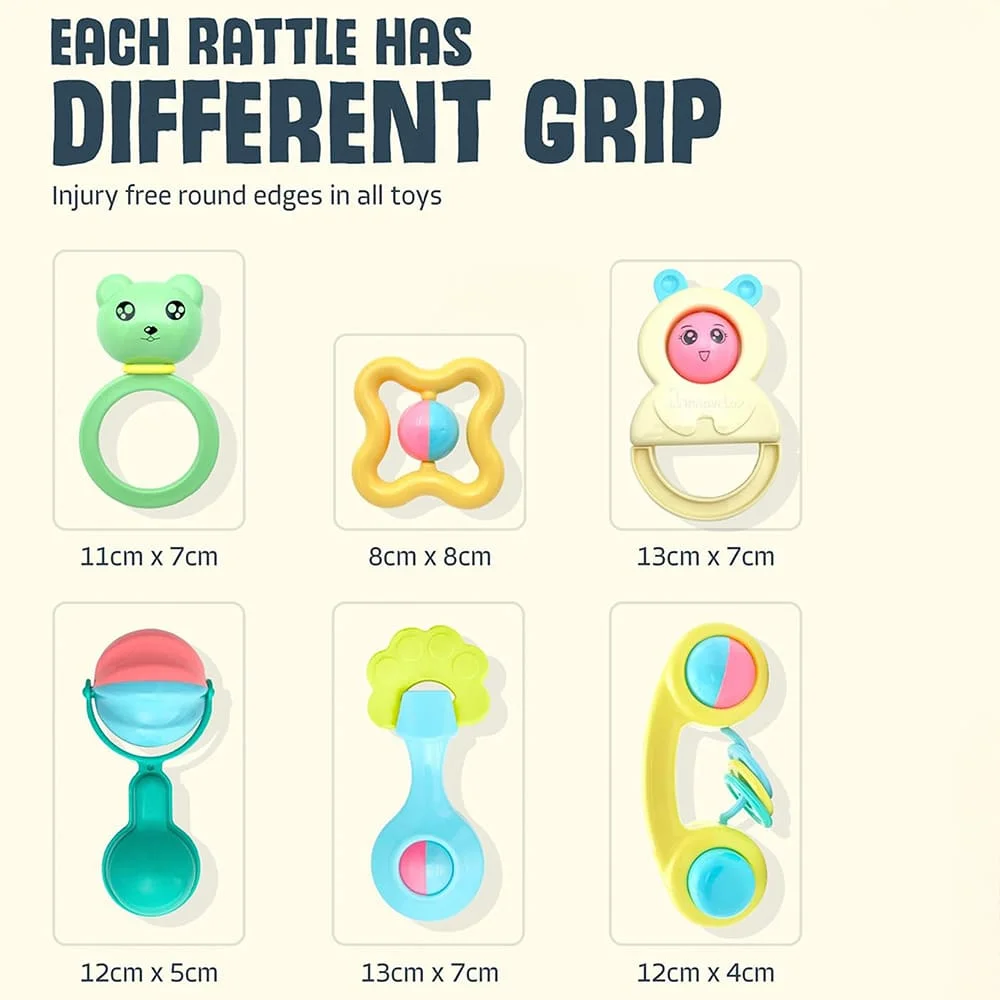 6 pc Gift Rattle Set