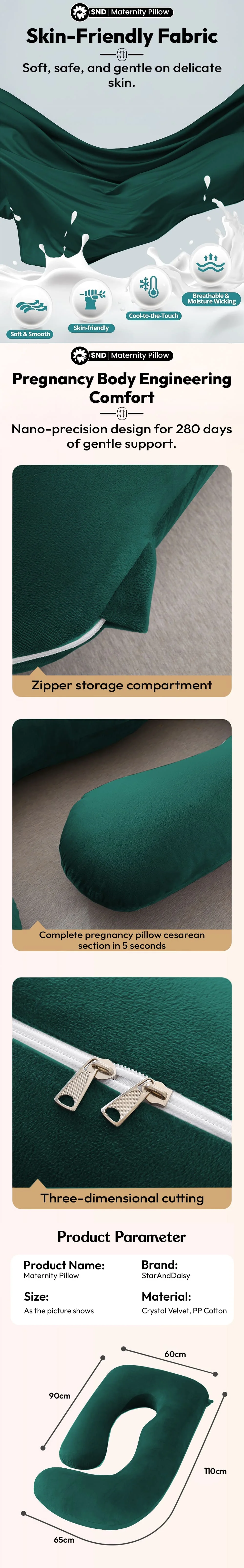 Pregnancy Pillow J Shape