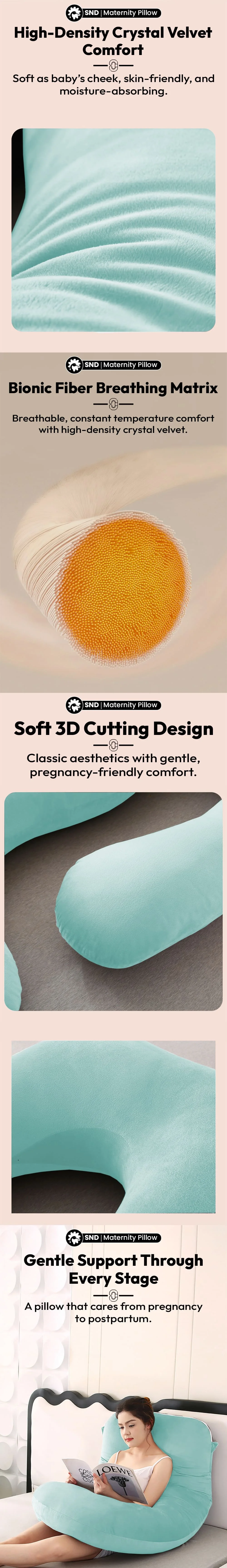 Pregnancy Pillow J Shape