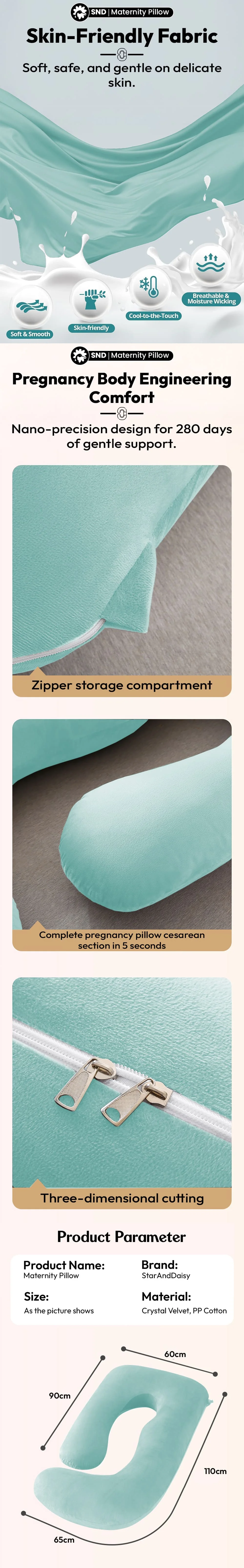 Pregnancy Pillow J Shape