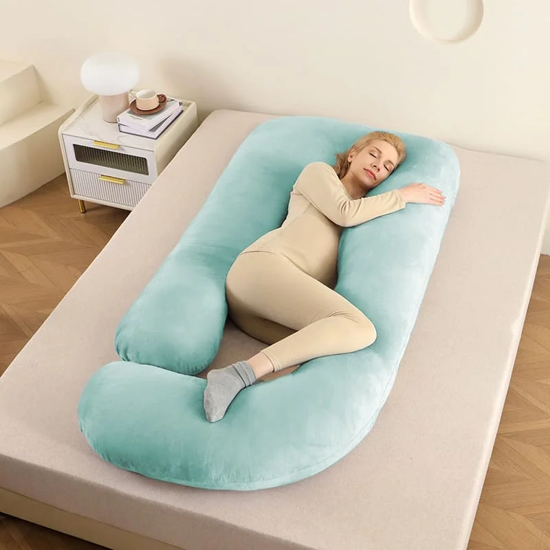 Pregnancy Pillow J Shape Green
