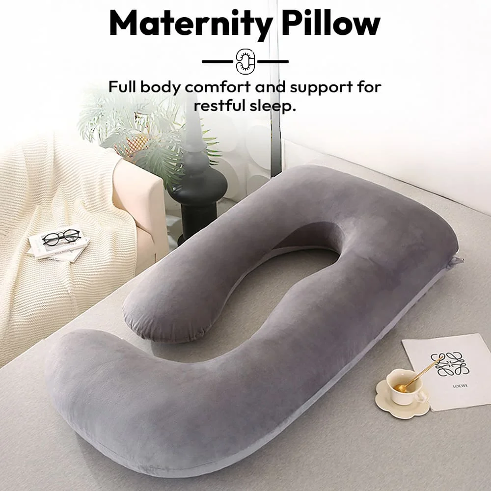 Pregnancy Pillow J Shape Grey