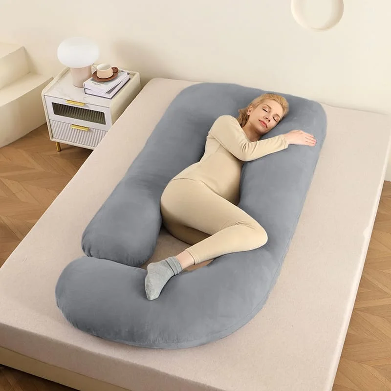 Pregnancy Pillow J Shape Grey