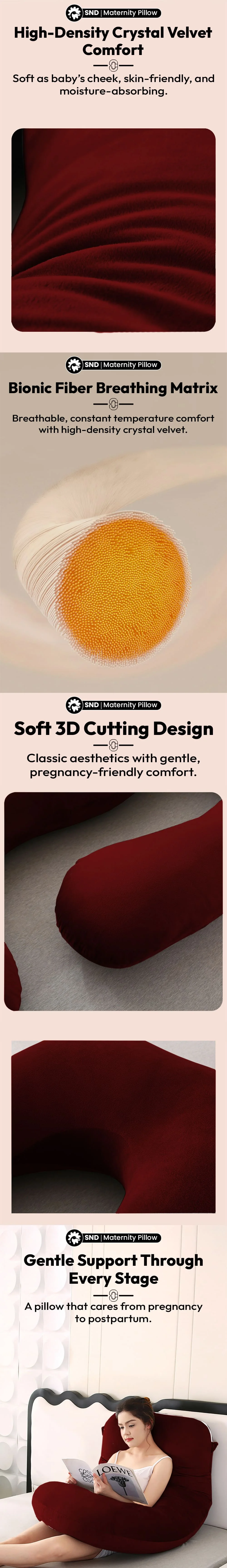 Pregnancy Pillow J Shape