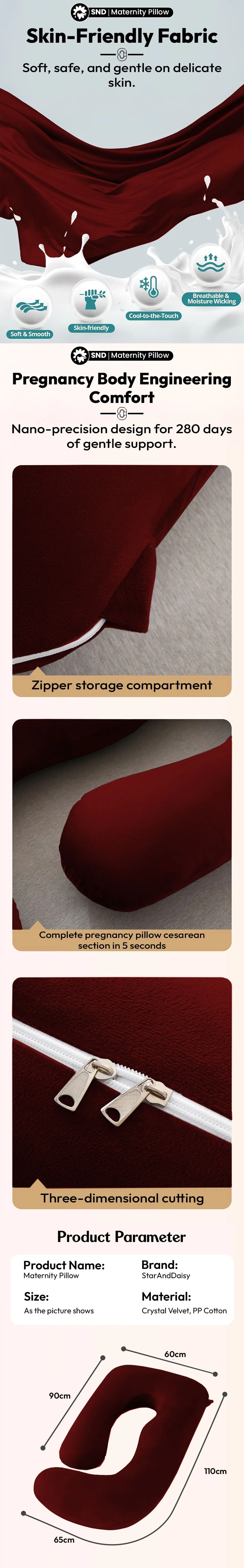 Pregnancy Pillow J Shape