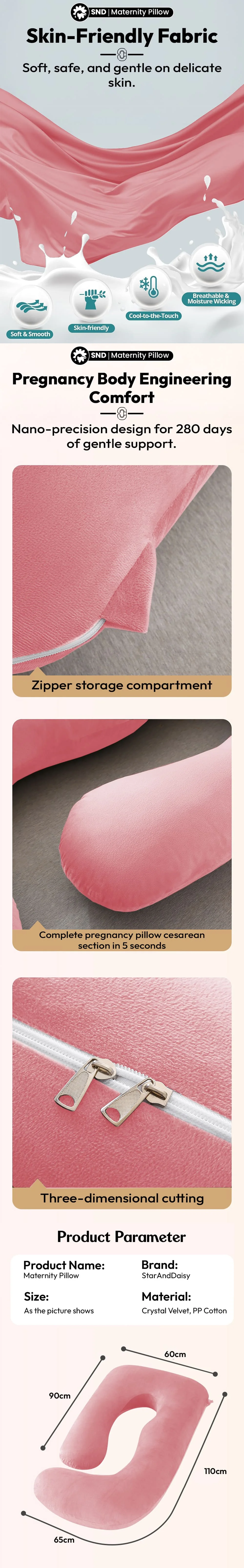 Pregnancy Pillow J Shape