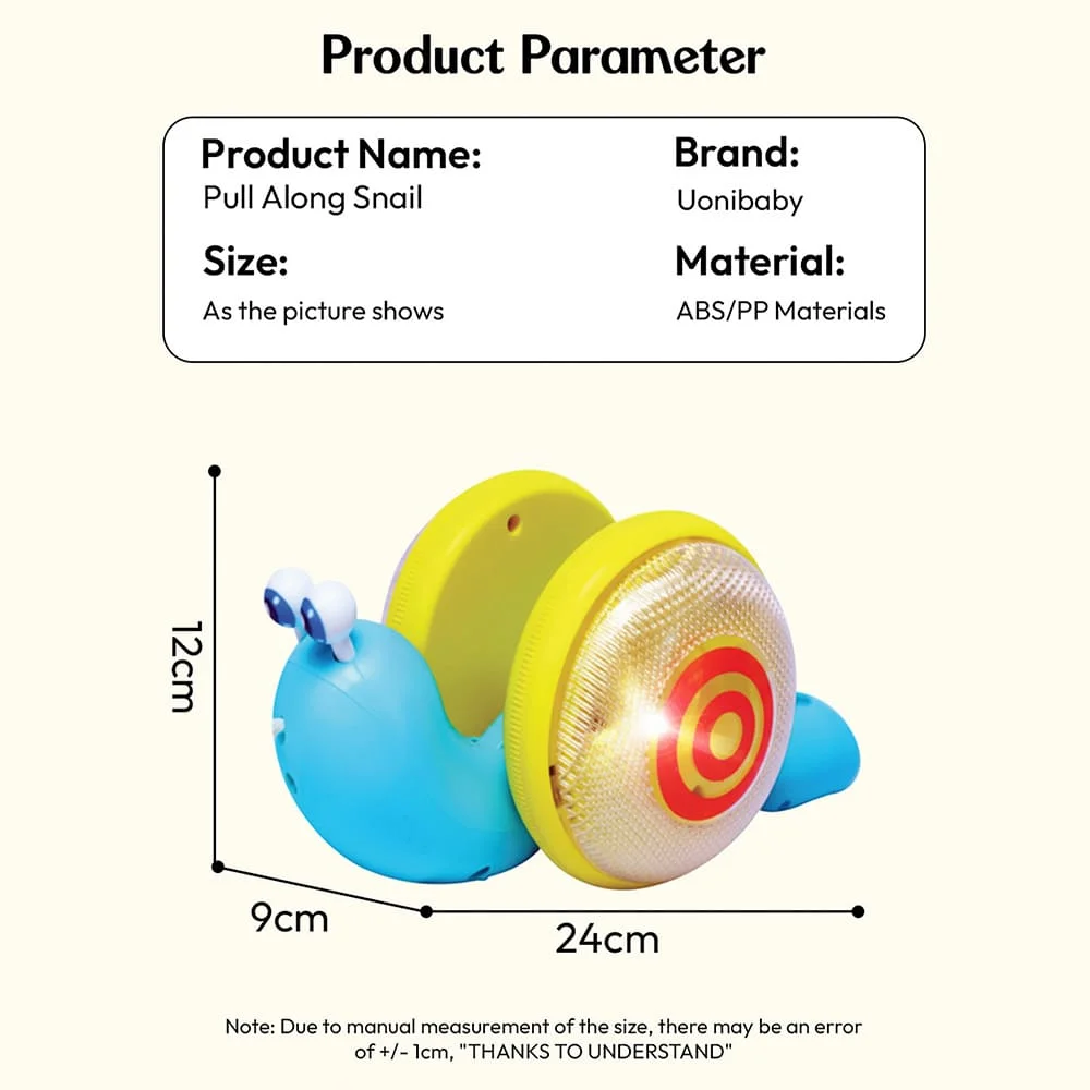 Dimension Pull Along Snail Toy