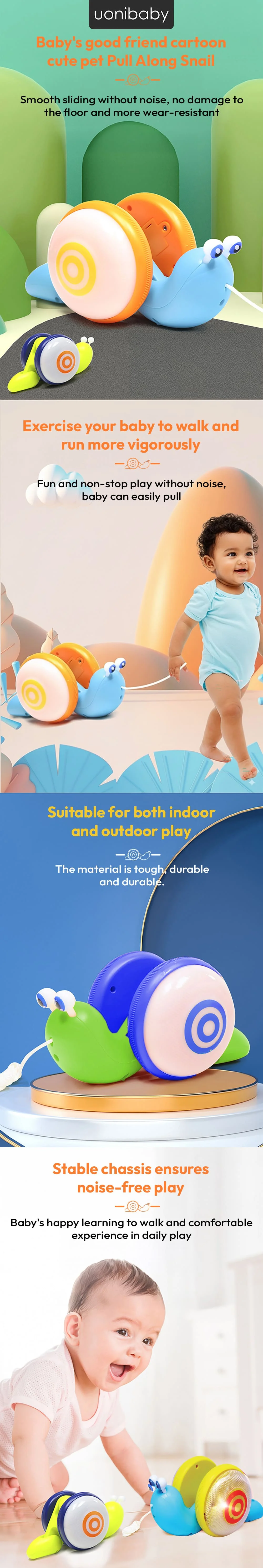 Pull Along Snail Toy