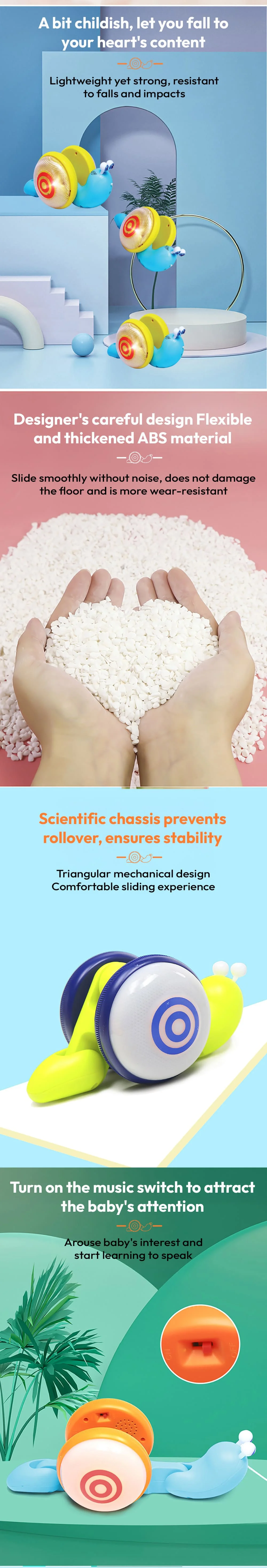 Pull Along Snail Toy