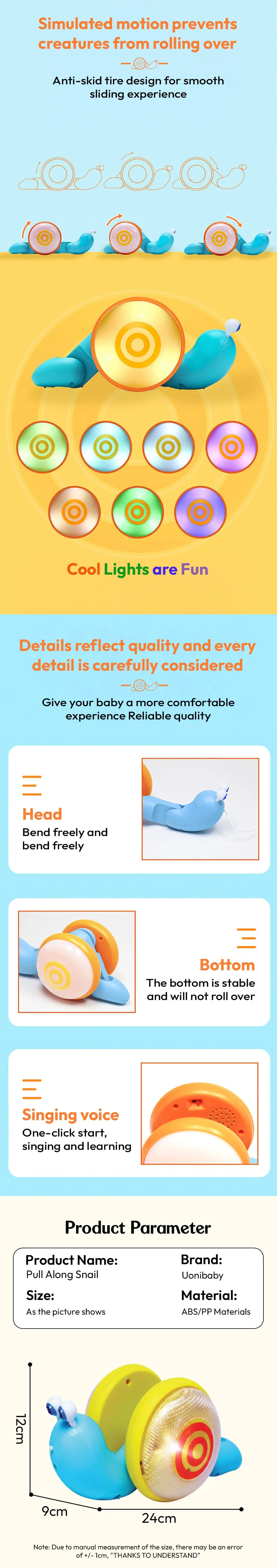 Pull Along Snail Toy